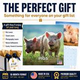 Pigs Wall Calendar 2027 - 12" x 12" Monthly Intelligent Farm Animals & Clever Heritage Hog Calendar