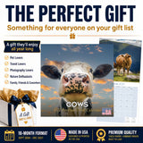 Cows Wall Calendar 2027 - 12" x 12" Monthly Gentle & Pastoral Farm Pasture Cattle Calendar