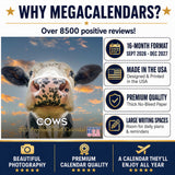 Cows Wall Calendar 2027 - 12" x 12" Monthly Gentle & Pastoral Farm Pasture Cattle Calendar