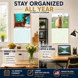 Alpacas Wall Calendar 2027 - 12" x 12" Monthly Farm Animal Herd & Cute Alpaca Art Calendar