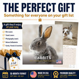 Rabbits Wall Calendar 2027 - 12" x 12" Monthly Gentle & Curious Bunny Rabbit Nature Calendar