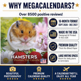 Hamsters Wall Calendar 2027 - 12" x 12" Monthly Cute Rodents & Precocious Pocket Pet Calendar
