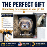Ferrets Wall Calendar 2027 - 12" x 12" Monthly Playful & Mischievous Domestic Ferret Pet Calendar