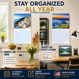 Greek Islands Wall Calendar 2027 - 12" x 12" Monthly Breathtaking Mediterranean Aegean Sea Travel Scenery Calendar