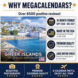 Greek Islands Wall Calendar 2027 - 12" x 12" Monthly Breathtaking Mediterranean Aegean Sea Travel Scenery Calendar
