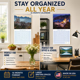 Castles Wall Calendar 2027 - 12" x 12" Monthly Majestic Medieval European Castle Travel Calendar