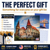 Castles Wall Calendar 2027 - 12" x 12" Monthly Majestic Medieval European Castle Travel Calendar