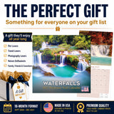 Waterfalls Wall Calendar 2027 - 12" x 12" Monthly Breathtaking Scenic Cascades & Nature Landscape Calendar