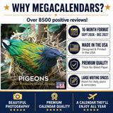 Pigeons Wall Calendar 2026
