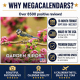 Garden Birds Wall Calendar 2027 - 12" x 12" Monthly Beautiful Songbirds & Colorful Backyard Wild Birds Calendar