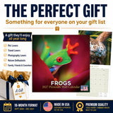 Frogs Wall Calendar 2027 - 12" x 12" Monthly Colorful Exotic Tree Frogs Amphibian Nature Calendar