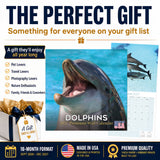 Dolphins Wall Calendar 2027 - 12" x 12" Monthly Breathtaking Ocean Dolphins & Marine Life Scenery Calendar