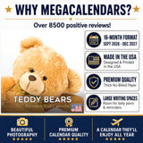 Teddy Bears Wall Calendar 2027 - 12" x 12" Monthly Nostalgic & Heartwarming Plush Toy Calendar