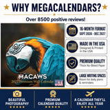 Macaws Wall Calendar 2027 - 12" x 12" Monthly Bird Breed Calendar