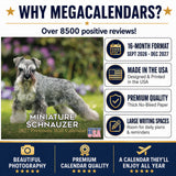 Miniature Schnauzer Wall Calendar 2027 - 12" x 12" Monthly Bearded Terrier & Spirited Small Schnauzer Calendar