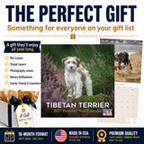 Tibetan Terrier Wall Calendar 2027 - 12" x 12" Monthly Loyal & Affectionate Tibetan Dog Breed Calendar
