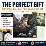 Shiba Inu Wall Calendar 2027 - 12" x 12" Monthly Spirited & Independent Japanese Dog Breed Calendar