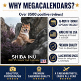 Shiba Inu Wall Calendar 2027 - 12" x 12" Monthly Spirited & Independent Japanese Dog Breed Calendar