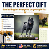 Schipperke Wall Calendar 2027 - 12" x 12" Monthly Curious & Energetic Schipperke Dog Breed Calendar