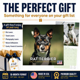 Rat Terrier Wall Calendar 2027 - 12" x 12" Monthly Alert & Energetic American Terrier Breed Calendar
