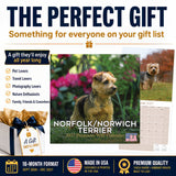 Norwich & Norfolk Terrier Wall Calendar 2027 - 12" x 12" Monthly Spirited Small & Wire Coat British Terrier Calendar