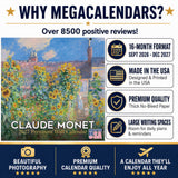 Claude Monet Wall Calendar 2027 - 12" x 12" Monthly Classic French Impressionist Oil Painting Art Calendar