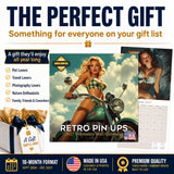 Retro Pin Ups Wall Calendar 2027 - 12" x 12" Monthly Classic Mid-Century Style Glamour Illustration Calendar