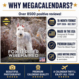 Fox Terrier (Wirehaired) Wall Calendar 2027 - 12" x 12" Monthly Spirited Wire Hair Terrier Dog Breed Calendar