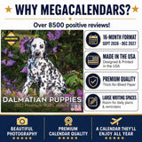 Dalmatian Puppies Wall Calendar 2027 - 12" x 12" Monthly Heartwarming Spotted Dalmatian Puppy Art Calendar