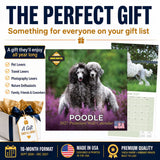 Poodle Wall Calendar 2027 - 12" x 12" Monthly Intelligent & Elegant Standard Poodle Breed Calendar