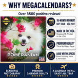 Pomeranian Wall Calendar 2027 - 12" x 12" Monthly Spirited & Fluffy Pom Pom Toy Dog Breed Calendar