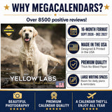 Yellow Labrador Retriever Wall Calendar 2027 - 12" x 12" Monthly Friendly & Devoted Yellow Lab Sporting Breed Calendar
