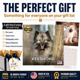 Keeshond Wall Calendar 2027 - 12" x 12" Monthly Plush Silver-Grey & Smiling Spitz Companion Calendar