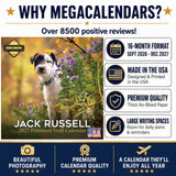 Jack Russell Wall Calendar 2027 - 12" x 12" Monthly Feisty & Spirited Working Terrier Breed Calendar