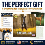 Greyhound Wall Calendar 2027 - 12" x 12" Monthly Sleek Aerodynamic Racing & Athletic Sighthound Calendar