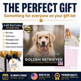 Golden Retriever Wall Calendar 2027 - 12" x 12" Monthly Friendly & Devoted Golden Lab Sporting Breed Calendar
