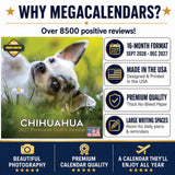 Chihuahua Wall Calendar 2027 - 12" x 12" Monthly Sassy Tiny Toy Dog Breed Calendar