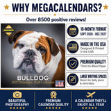 Bulldog Wall Calendar 2027 - 12" x 12" Monthly Courageous Calm English Bulldog Calendar
