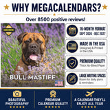 Bullmastiff Wall Calendar 2027 - 12" x 12" Monthly Brave Affectionate Giant Guard Dog Calendar