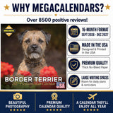 Border Terrier Wall Calendar 2027 - 12" x 12" Monthly Plucky Small Terrier Dog Breed Calendar