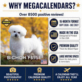 Bichon Frise Wall Calendar 2027 - 12" x 12" Monthly Cheerful Fluffy Toy Dog Breed Calendar