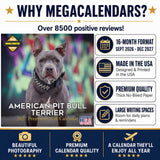 American Pit Bull Terrier Wall Calendar 2027 - 12" x 12" Monthly Athletic & Devoted Pitbull Breed Calendar