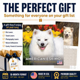 American Eskimo Dog Wall Calendar 2027 - 12" x 12" Monthly Spitz Breed & White Eskie Dog Calendar