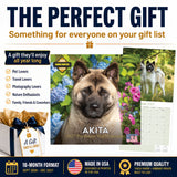 Akita Wall Calendar 2027 - 12" x 12" Monthly Japanese Guard Dog & Companion Breed Calendar