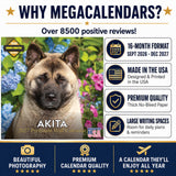 Akita Wall Calendar 2027 - 12" x 12" Monthly Japanese Guard Dog & Companion Breed Calendar