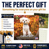 Cavapoo Wall Calendar 2027 - 12" x 12" Monthly Loving Intelligent Designer Cavoodle Calendar