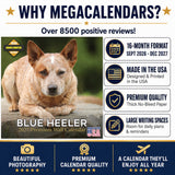 Blue Heeler Wall Calendar 2027 - 12" x 12" Monthly Quick Loyal Australian Herding Dog Breed Calendar