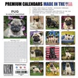 Pug Wall Calendar 2027 - 12" x 12" Monthly Charming & Mischievous Pug Dog Breed Calendar