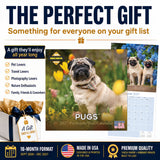 Pug Wall Calendar 2027 - 12" x 12" Monthly Charming & Mischievous Pug Dog Breed Calendar