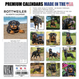 Rottweiler Wall Calendar 2027 - 12" x 12" Monthly Loyal & Protective Rottie Dog Breed Calendar